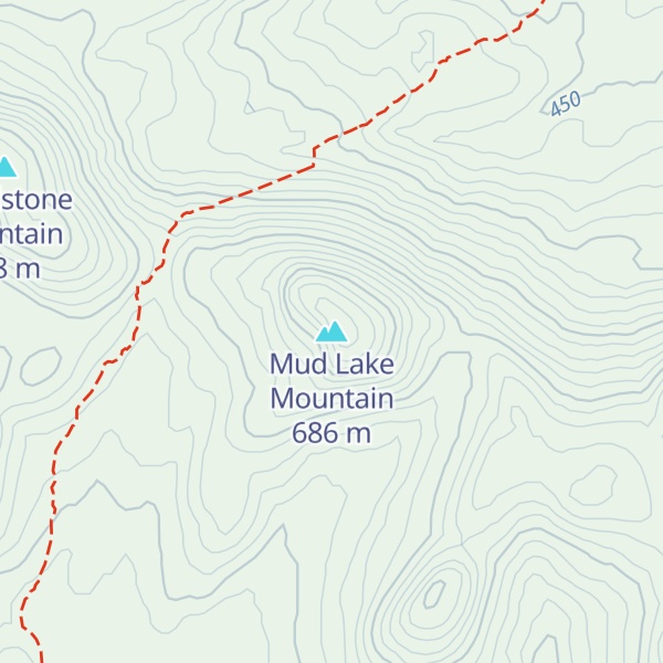 Map of Mud Lake Mountain