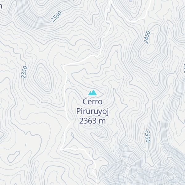 Map of Cerro Piruruyoj