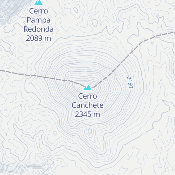 Map of Cerro Canchete
