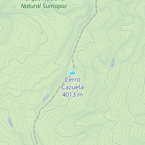 Map of Cerro Cazuela