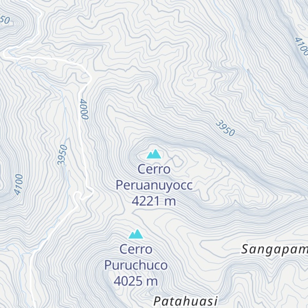 Map of Cerro Peruanuyocc