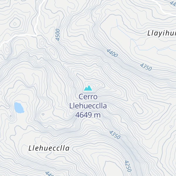 Map of Cerro Llehuecclla