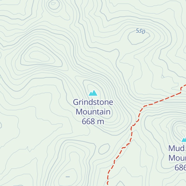 Map of Grindstone Mountain
