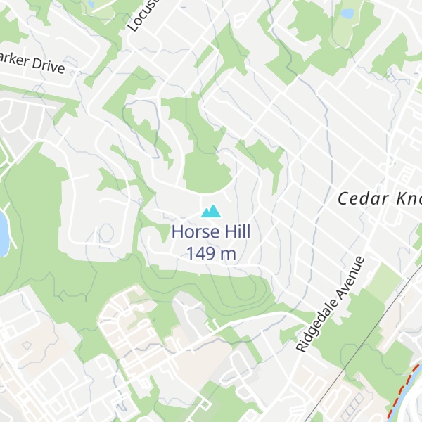 Map of Horse Hill