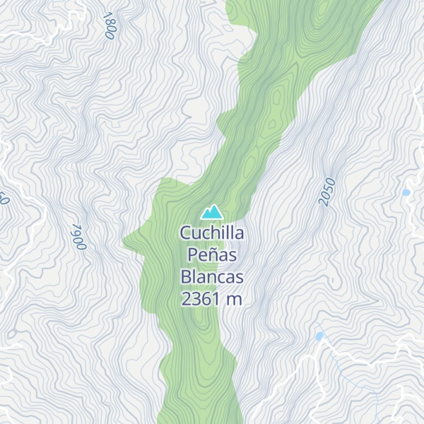 Map of Cuchilla Peñas Blancas