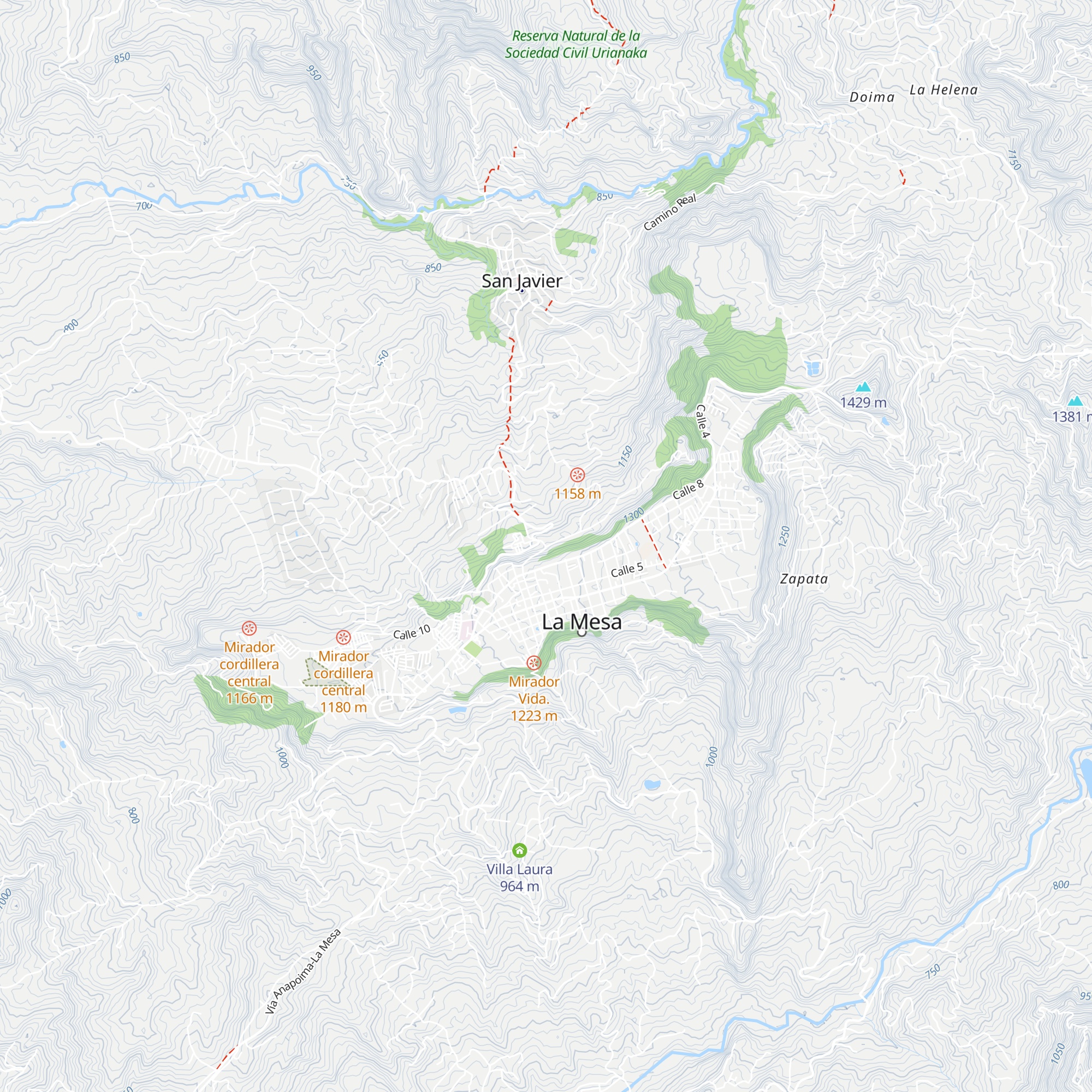 Villa San Nicolas map