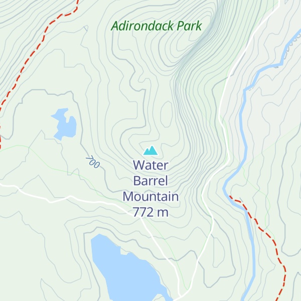 Map of Water Barrel Mountain