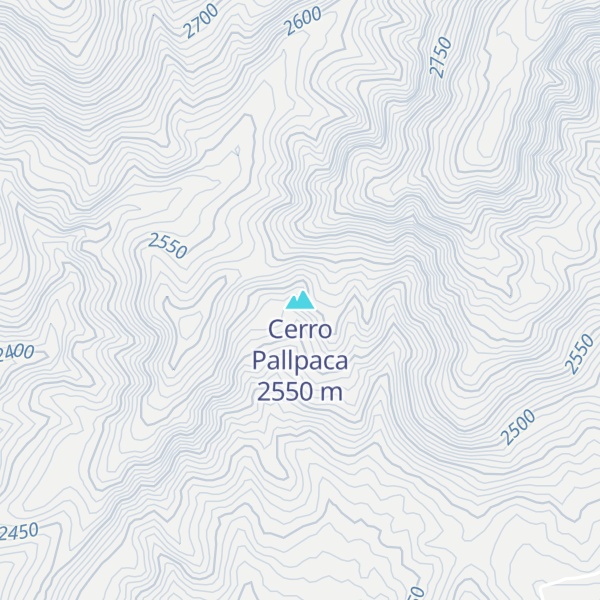 Map of Cerro Pallpaca