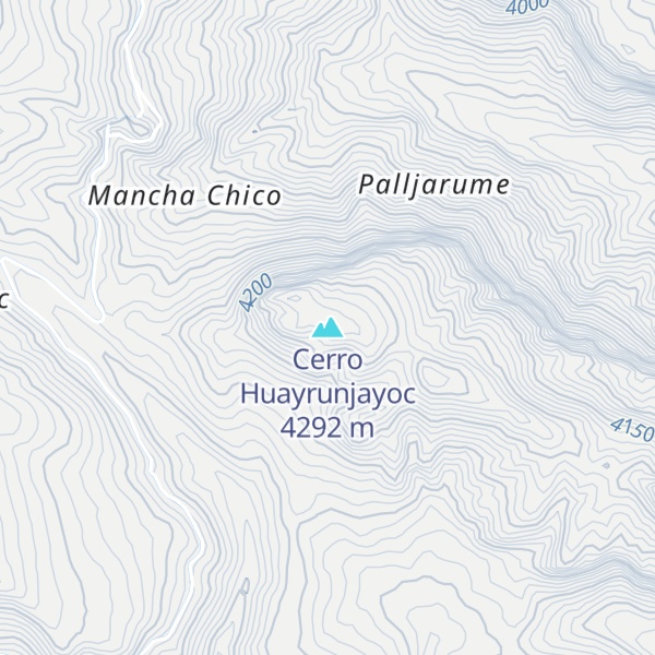 Map of Cerro Huayrunjayoc