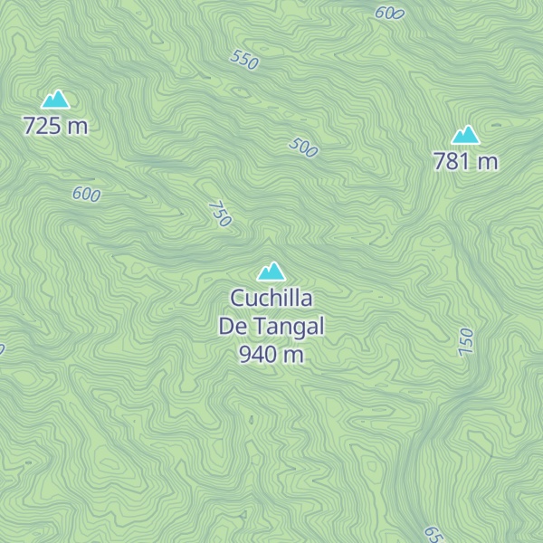 Map of Cuchilla De Tangal