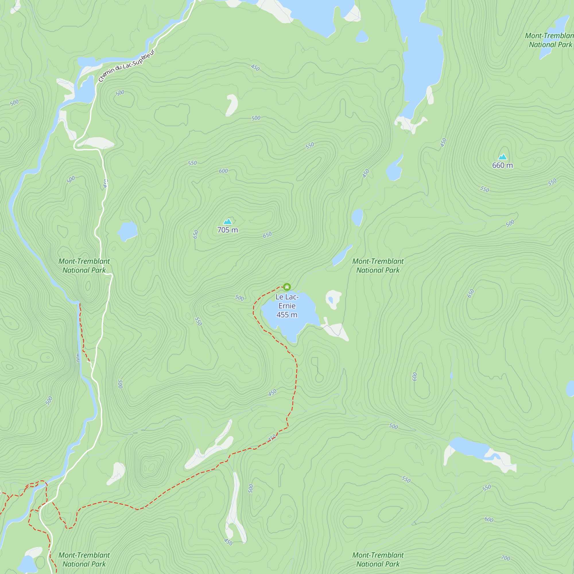 Le Lac-Ernie map