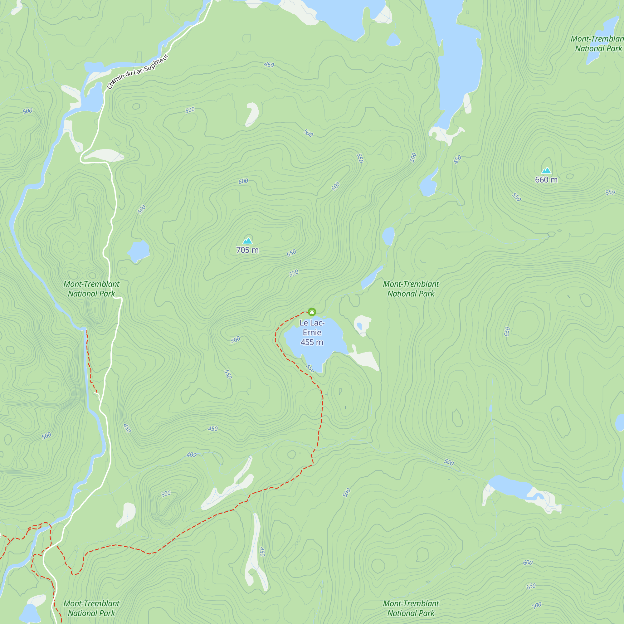 Le Lac-Ernie map