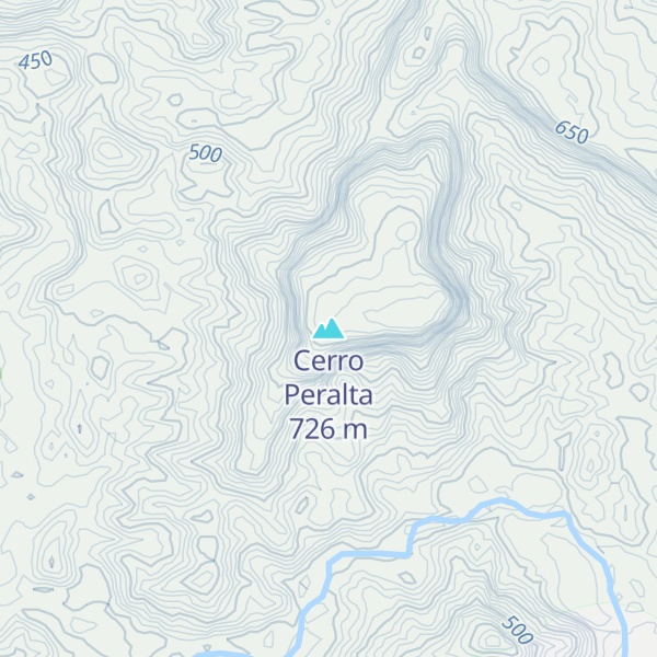 Map of Cerro Peralta