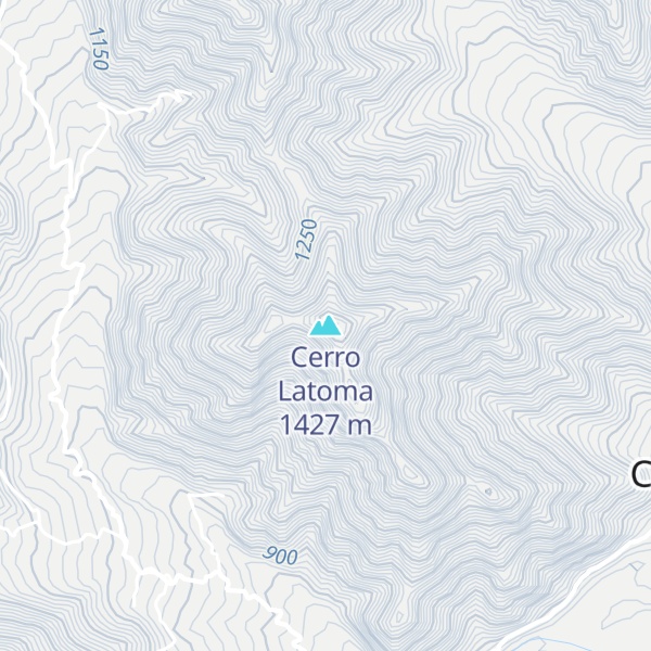 Map of Cerro Latoma