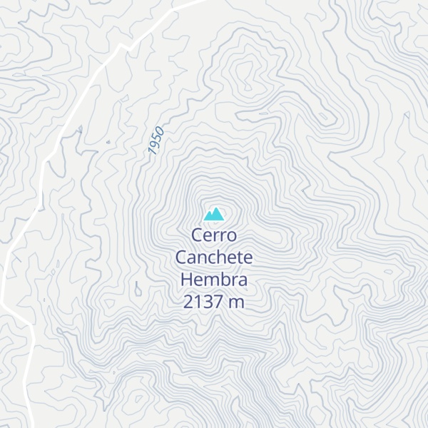 Map of Cerro Canchete Hembra