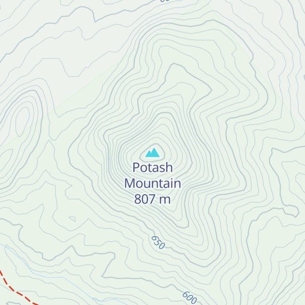 Map of Potash Mountain