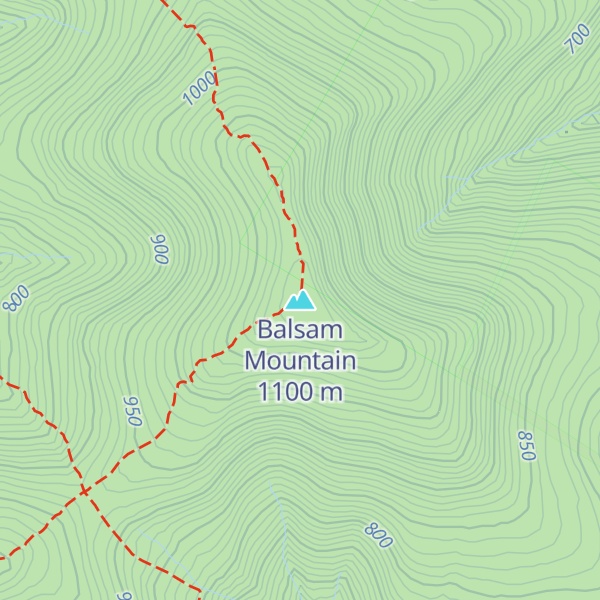 Map of Balsam Mountain