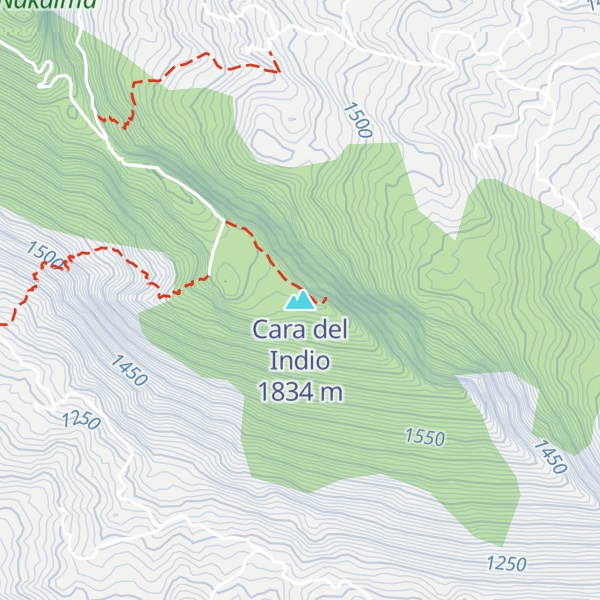 Map of Cara del Indio