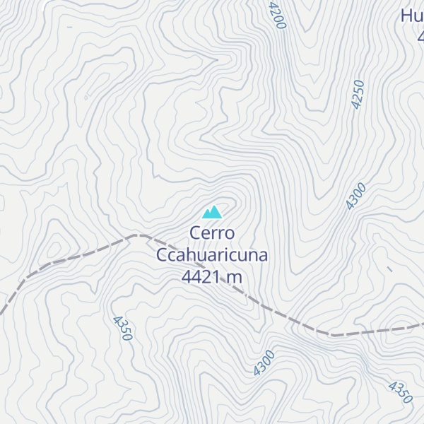 Map of Cerro Ccahuaricuna