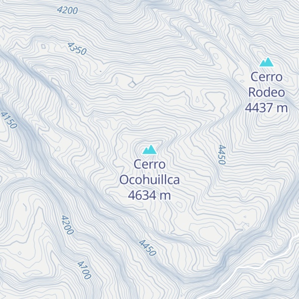 Map of Cerro Ocohuillca