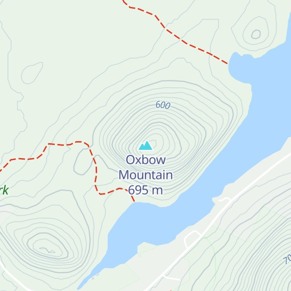 Map of Oxbow Mountain