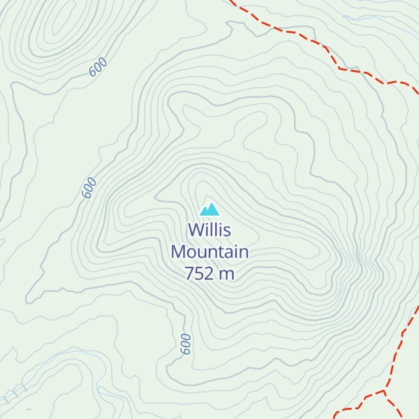 Map of Willis Mountain
