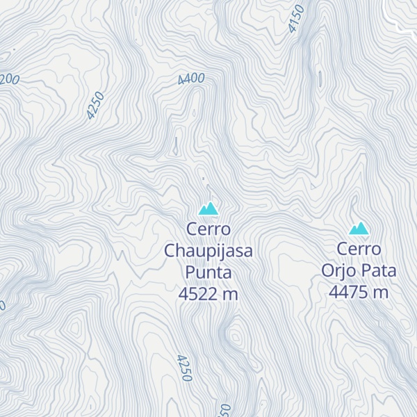 Map of Cerro Chaupijasa Punta