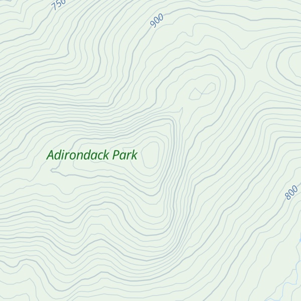 Map of Blue Ridge West Peak