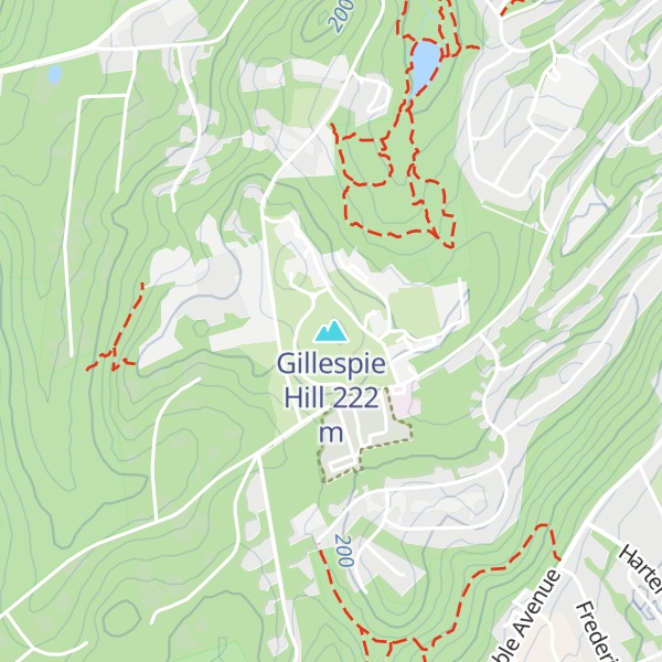 Map of Gillespie Hill