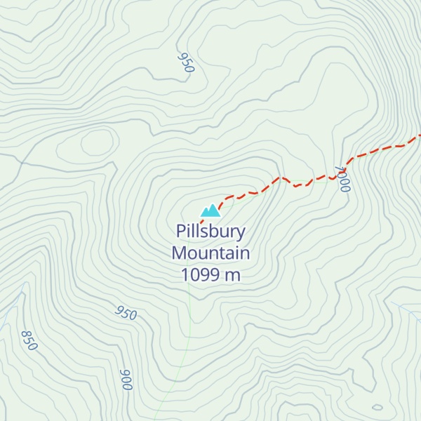 Map of Pillsbury Mountain