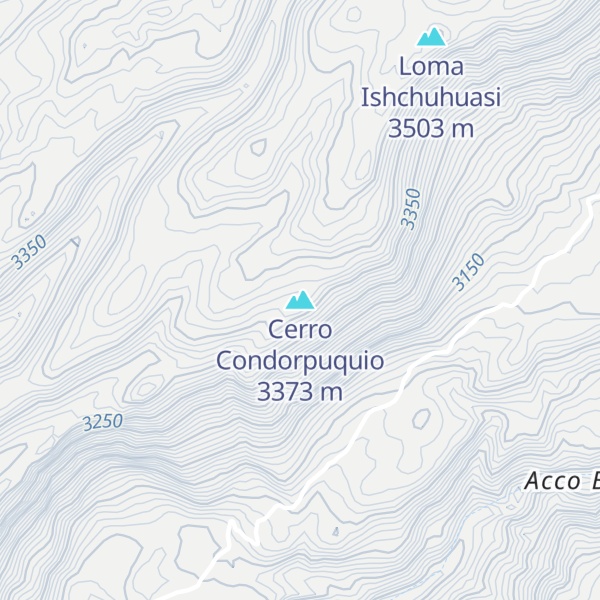 Map of Cerro Condorpuquio