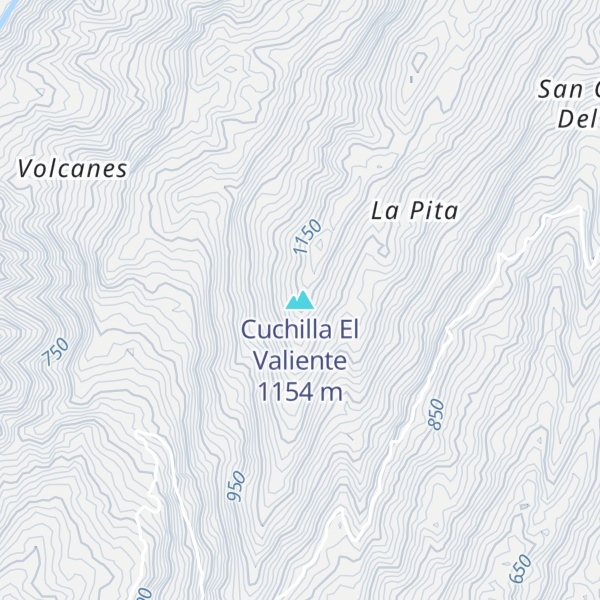 Map of Cuchilla El Valiente