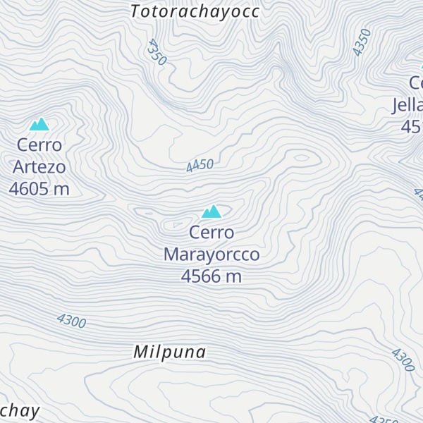 Map of Cerro Marayorcco