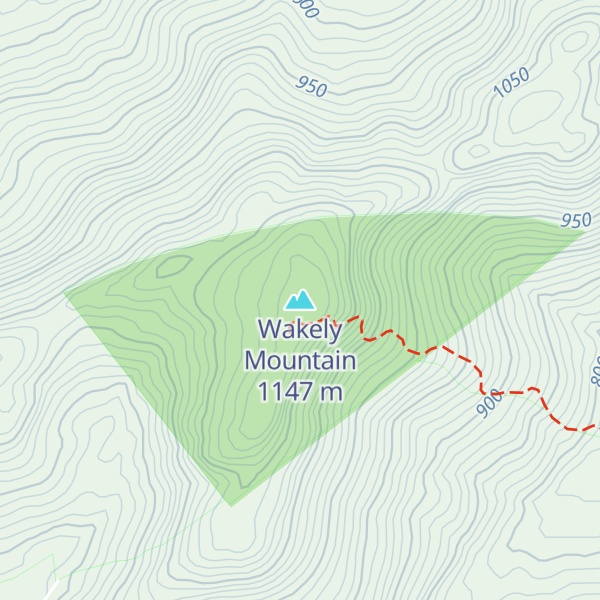 Map of Wakely Mountain