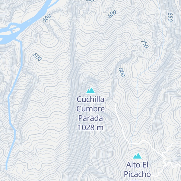 Map of Cuchilla Cumbre Parada