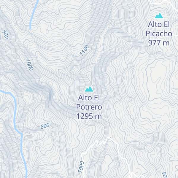 Map of Alto El Potrero