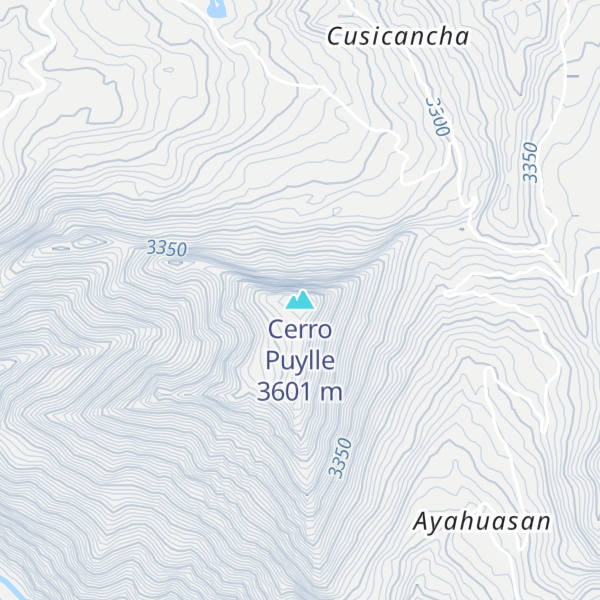 Map of Cerro Puylle