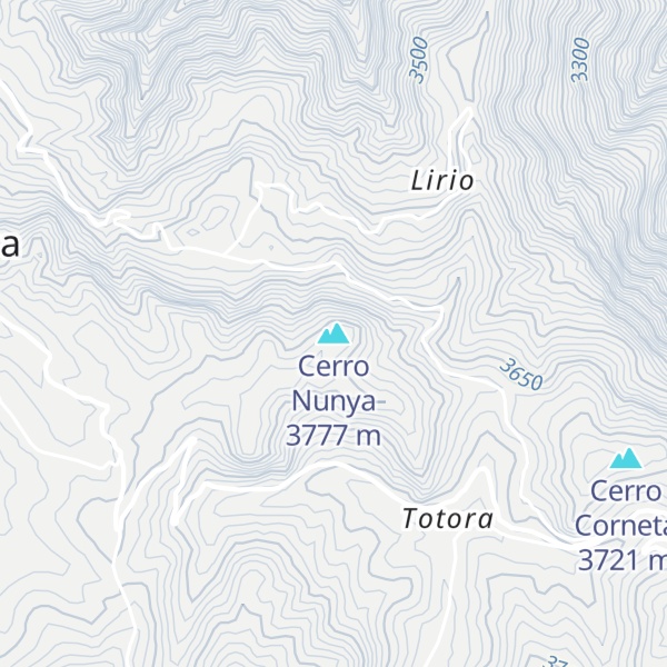 Map of Cerro Nunya