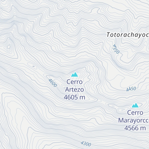 Map of Cerro Artezo