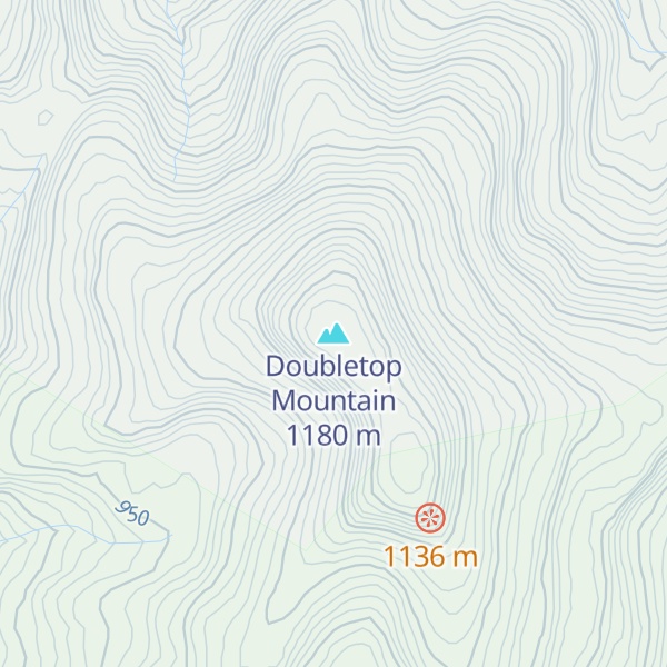 Map of Doubletop Mountain