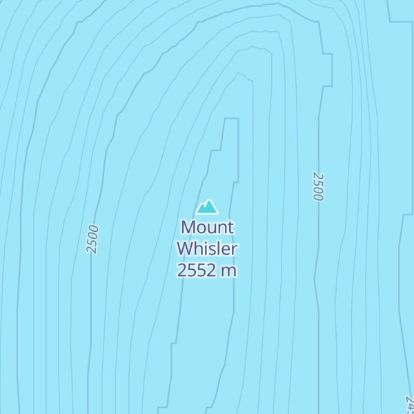 Map of Mount Whisler