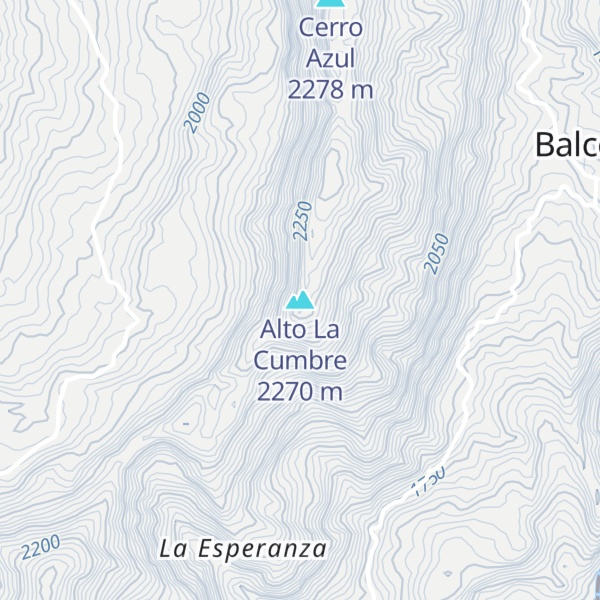 Map of Alto La Cumbre