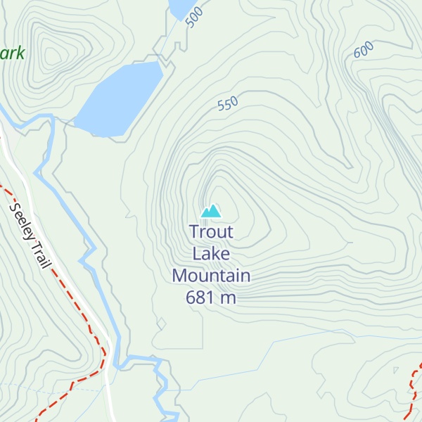 Map of Trout Lake Mountain