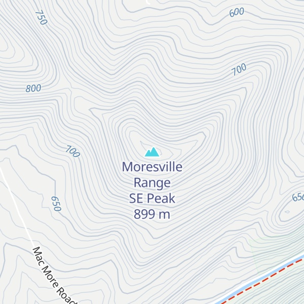 Map of Moresville Range SE Peak