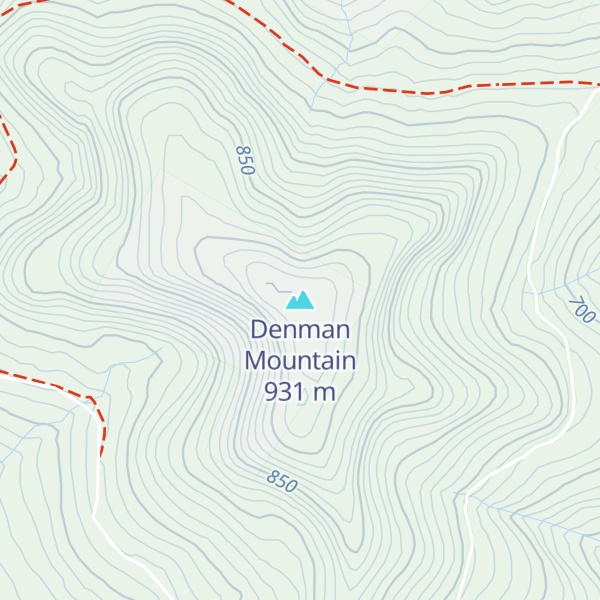 Map of Denman Mountain