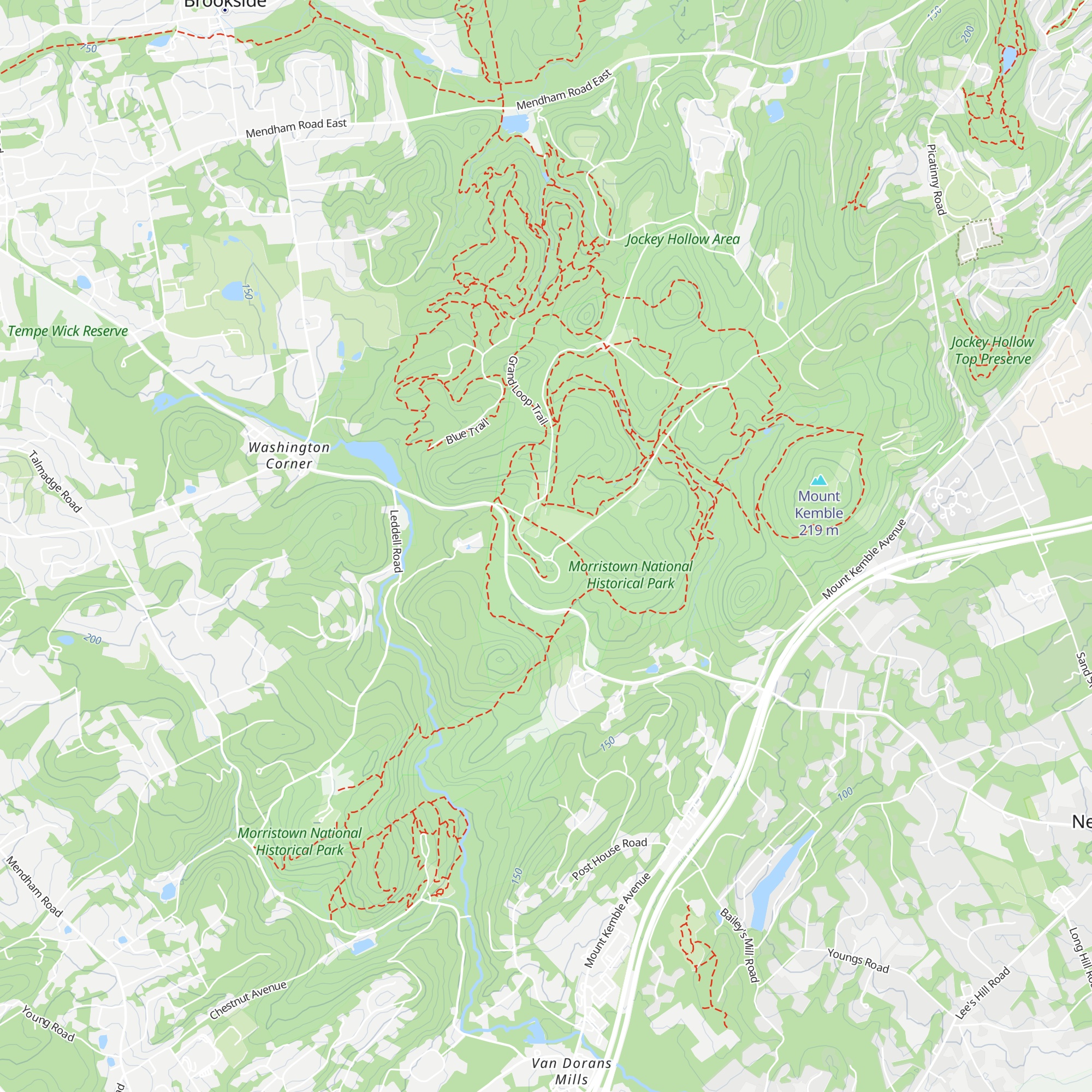 Jockey Hollow Visitors Center map