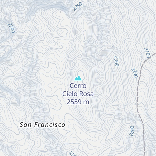 Map of Cerro Cielo Rosa