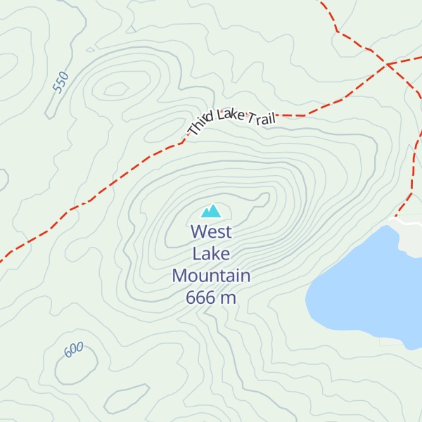 Map of West Lake Mountain