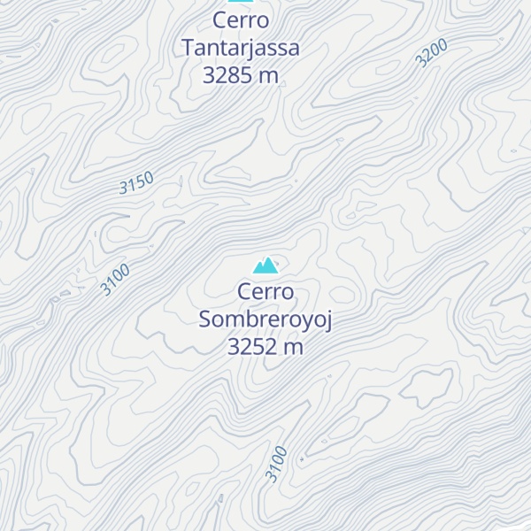 Map of Cerro Sombreroyoj