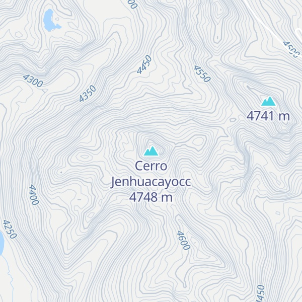 Map of Cerro Jenhuacayocc